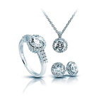 Biżuteria DIAMONFIRE 1312691916160. JEWELS SET, Kolor szary. Kobieta.