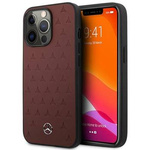 Mercedes MEHCP13LPSQRE iPhone 13 Pro / 13 6,1" czerwony/red hardcase Leather Stars Pattern