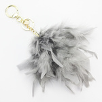 Gregorio Zawieszka pompon brelok z piórami do kluczy do torebki elegancki