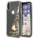 Guess GUOHCPXGLHFLGO iPhone X/Xs gold/złoty hard case Glitter Charms