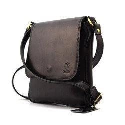 Piękna klasyczna skórzana listonoszka damska