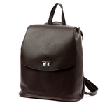 Damski funkcjonalny plecak-torebka skórzany pojemny miejski na ramię