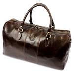 Gregorio Podróżna duża torba skórzana weekendowa dopinany pasek kieszenie