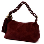 Vera Pelle zamszowa skóra naturalna damska listonoszka torebka na ramię