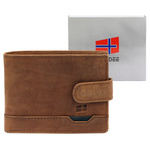 Nordee poziomy portfel skóra naturalna męski rozbudowana portmonetka