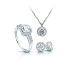 Biżuteria DIAMONFIRE 1312691902165. JEWELS SET, Kolor szary. Kobieta.