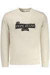 PEPE JEANS M�SKA BLUZA Z ROZPINANYM NA BLUZIE W KOLORZE BE�OWYM