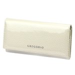 Duży Lakierowany damski portfel ze skóry Gregorio
