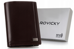 Rozbudowany stylowy męski skórzany portfel Rovicky