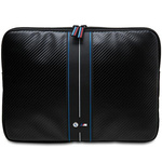 BMW Sleeve BMCS16COMSCAKL 16" czarny/black Carbon Blue Stripes