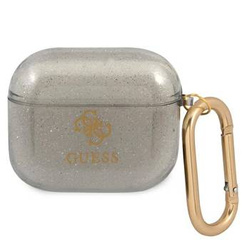 Guess GUA3UCG4GK AirPods 3 cover czarny/black Glitter Collection