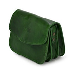 Zgrabna mała klasyczna skórzana damska listonoszka