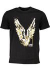 T-SHIRT MĘSKI Z KRÓTKIM RĘKAWEM KLASY CAVALLI CZARNA