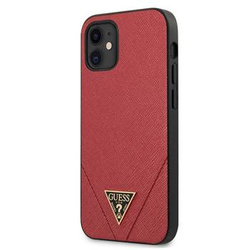 Guess GUHCP12SVSATMLRE iPhone 12 mini 5,4" czerwony/red hardcase Saffiano