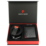 Praktyczny męski zestaw portfel i pasek na prezent