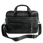 Męska torba skórzana na laptopa Solier SL49 BRANN Czarna