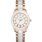 Zegarek GUESS W0074L2. Kwarcowy, Kolor biały różowy. Kobieta.