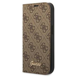 Guess GUBKP14MHG4SHW iPhone 14 Plus 6,7" brązowy/brown book 4G Vintage Gold Logo