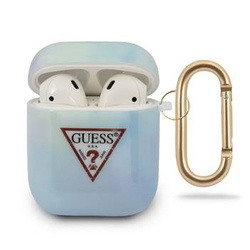 Guess GUACA2TPUMCGC02 AirPods cover niebieski/blue Tie & Dye Collection