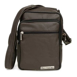 Beltimore brązowa męska mała skórzana torba listonoszka G62