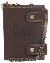 Męski skórzany portfel z łańcuchem od Always Wild