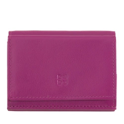 Damska mała skórzana portmonetka zamykana zgrabny portfel DUDU