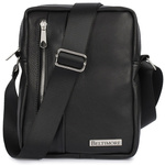 Czarna męska torba skórzana przez ramię Beltimore premium raportówka G17