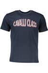 T-SHIRT CAVALLI CLASS Z KRÓTKIM RĘKAWEM MĘSKI NIEBIESKI