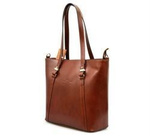 Skórzana duża damska shopperbag torebka na ramię