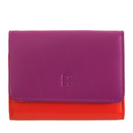 DUDU Damski portfel skóra naturalna na zatrzask minimalistyczny zgrabny