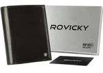 Elegancki Skórzany męski portfel Rovicky z RFID