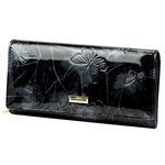 Gregorio damski portfel klasyczny podłużny duża portmonetka lakierowana