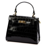 Damska listonoszka skórzana wzór skóra krokodyla z paskiem Luka