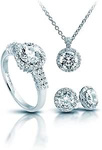 Biżuteria DIAMONFIRE 1312691917170. JEWELS SET, Kolor szary. Kobieta.
