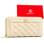 Pikowany duży portfel damski na zamek od Rovicky