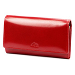 Klasyczny podłużny Skórzany damski portfel na zatrzask EL FORREST RFID