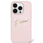 Guess GUHCP16XHCHGSPP iPhone 16 Pro Max 6.9" różowy/pink hardcase IML Heart