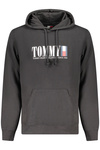TOMMY HILFIGER M�SKA CZARNA BLUZA Z ROZPI�CIEM