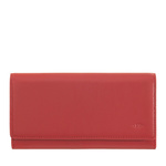 Nuvola Pelle Portfel damski z prawdziwej skóry Nappa z 11 kieszeniami na karty i zamkiem błyskawicznym