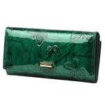 Lakierowany damski portfel z naturalnej skóry Gregorio BTS-122