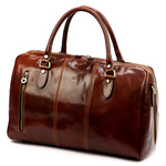 Gregorio podróżna torba skóra naturalna torba weekendowa duża z paskiem