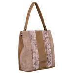 Torebka damska ze skóry ekologicznej z wężowym wzorem - David Jones