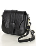 Torebka skórzana crossbody bag MAZZINI VERONA - czarna