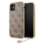 Guess GUHCN61GF4GBR iPhone 11 6,1" / Xr brown/brązowy hard case 4G Charms Collection