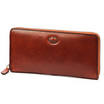 Duży zapinany Skórzany damski portfel podłużna portmonetka EL FORREST RFID