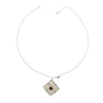 Biżuteria GUESS UBN91102. Naszyjnik, Kolor srebrny pomarańczowy. Kobieta.