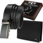 Zestaw męski skórzany premium Beltimore portfel pasek T93 : Rozmiar pasków - r.85-100 cm