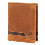 Nordee pionowy męski portfel skóra naturalna duży rozbudowany bez zapięcia