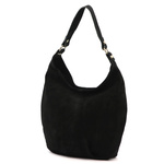 Vera Pelle damska torebka na ramię skóra naturalna zamszowa shopperbag