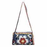 Lookat listonoszka damska torebka kwiatowy motyw wewnętrzna kieszeń